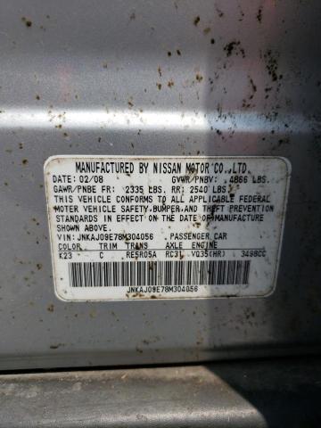 JNKAJ09E78M304056 - 2008 INFINITI EX35 BASE Կարմիր լուսանկար 13