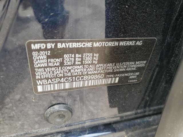 WBASP4C51CC899860 - 2012 BMW 550 XIGT BLUE photo 12