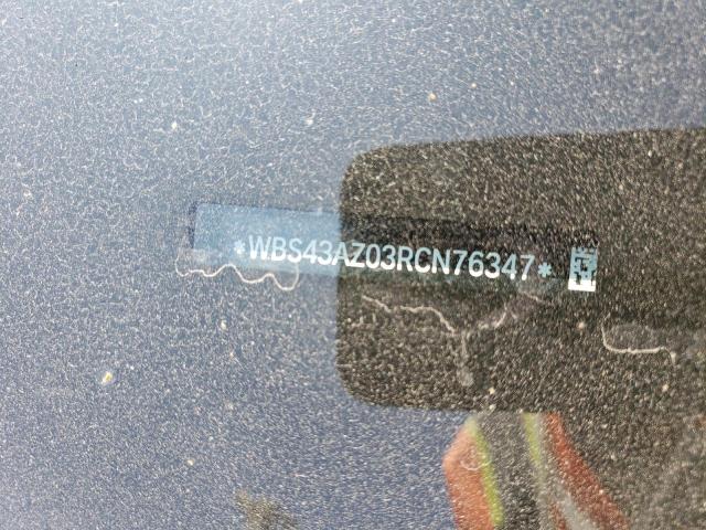 WBS43AZ03RCN76347 - 2024 BMW M4 COMPETITION GRAY photo 12