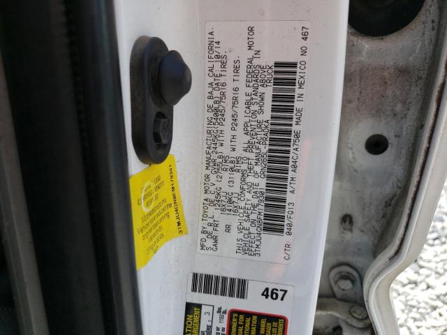 3TMJU4GN8FM179301 - 2015 TOYOTA TACOMA DOUBLE CAB PRERUNNER WHITE photo 13