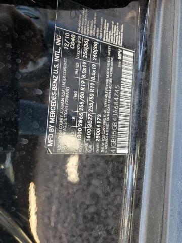 4JGBB5GB4BA684745 - 2011 MERCEDES-BENZ ML 350 BLACK photo 12