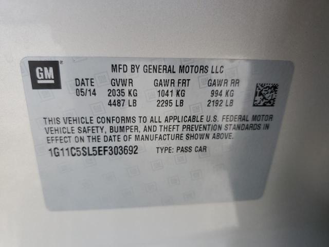 1G11C5SL5EF303692 - 2014 CHEVROLET MALIBU 1LT 棕色 照片 12