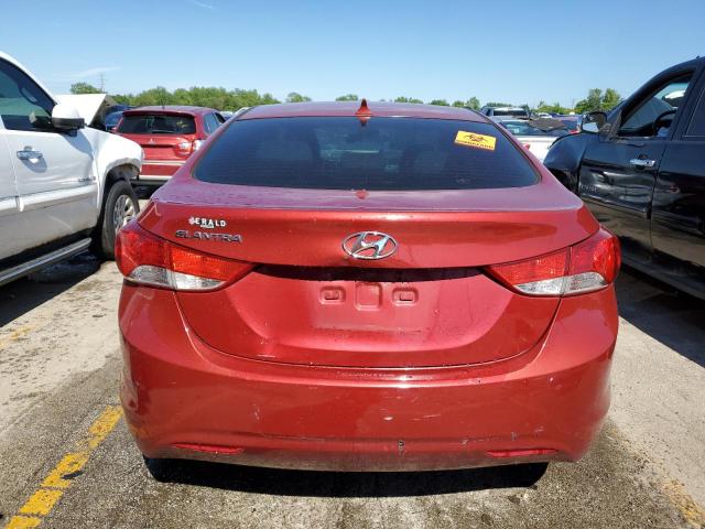 KMHDH4AE6DU487209 - 2013 HYUNDAI ELANTRA GLS RED photo 6