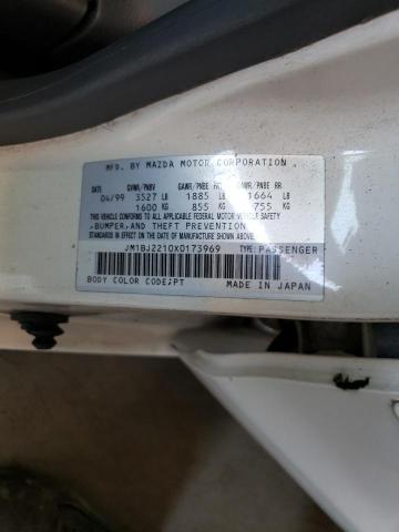 JM1BJ2210X0173969 - 1999 MAZDA PROTEGE ES 白色 照片 12