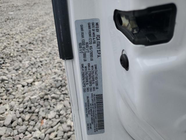 ZFBERFABXJ6J76442 - 2018 RAM PROMASTER WHITE photo 12