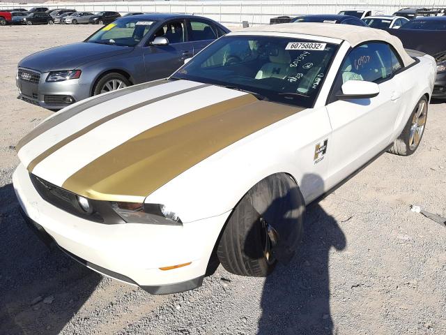 1ZVBP8FHXA5141336 - 2010 FORD MUSTANG GT WHITE photo 2