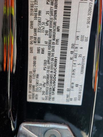 1FMCU9GD4JUC46991 - 2018 FORD ESCAPE SE Qara foto 13