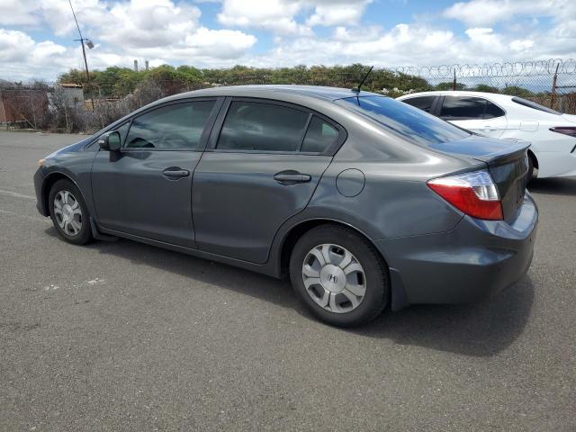 JHMFB4F21CS006756 - 2012 HONDA CIVIC HYBRID GRAY photo 2