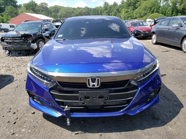 1HGCV1F30NA121474 - 2022 HONDA ACCORD SPORT BLUE photo 5