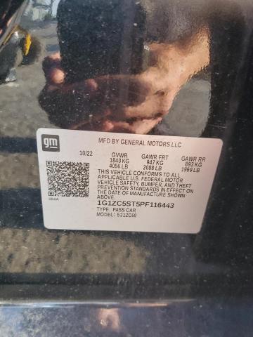 1G1ZC5ST5PF116443 - 2023 CHEVROLET MALIBU LS BLACK photo 13