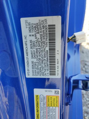 19UUB6F59MA005684 - 2021 ACURA TLX TECH A BLUE photo 12