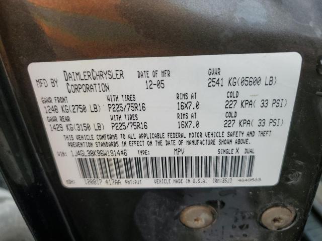 1J4GL38K96W191446 - 2006 JEEP LIBERTY RENEGADE 棕色 照片 13