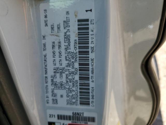 5TFRX5GN3JX126928 - 2018 TOYOTA TACOMA ACCESS CAB თეთრი ფოტო 12