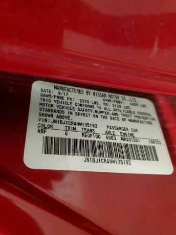 JN1BJ1CR4HW135192 - 2017 NISSAN ROGUE SPOR S RED photo 13