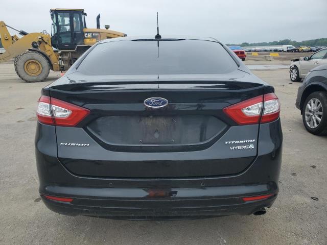 3FA6P0RU7GR143653 - 2016 FORD FUSION TITANIUM HEV BLACK photo 6