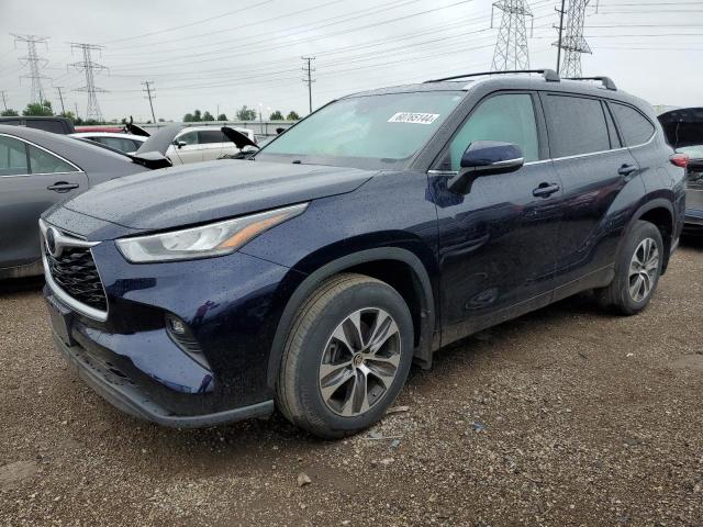 5TDHZRBHXLS008821 - 2020 TOYOTA HIGHLANDER XLE BLUE photo 1