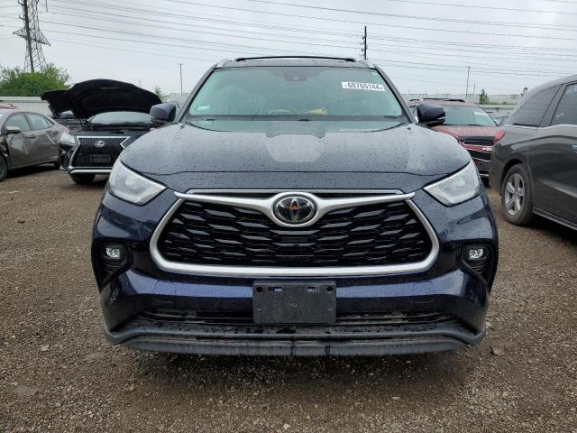 5TDHZRBHXLS008821 - 2020 TOYOTA HIGHLANDER XLE BLUE photo 5