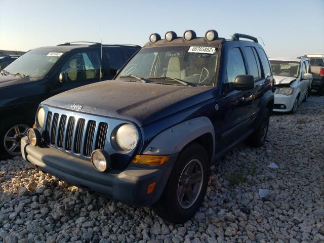 1J4GL38K65W501731 - 2005 JEEP LIBERTY RENEGADE BLUE photo 2