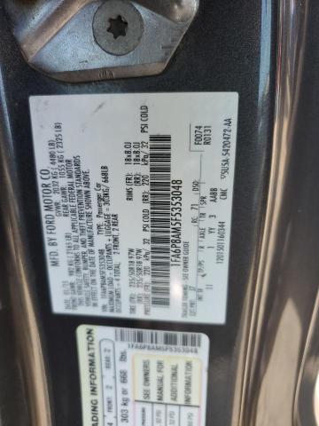 1FA6P8AM5F5353048 - 2015 FORD MUSTANG GRAY photo 12