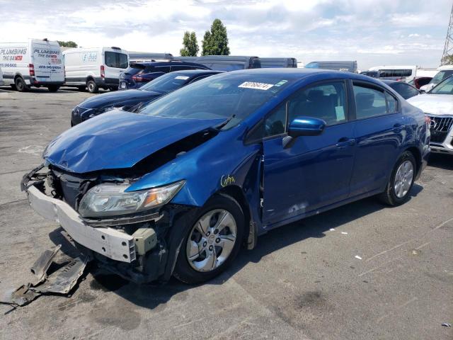 19XFB2F54EE214801 - 2014 HONDA CIVIC LX BLUE photo 1