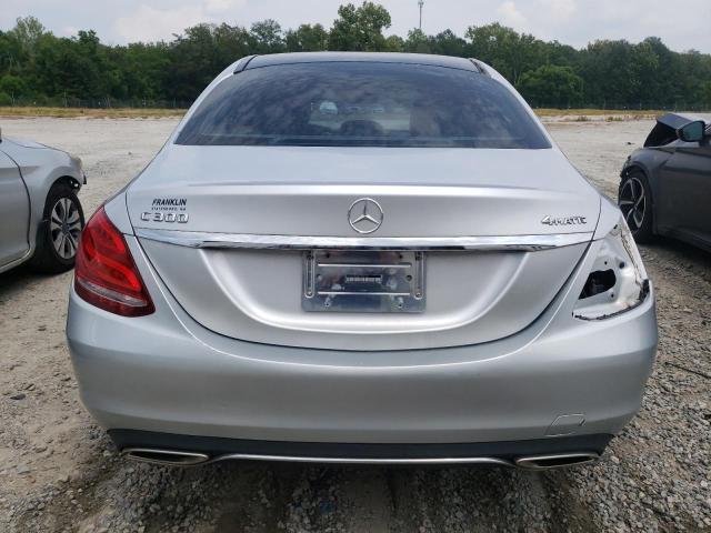 55SWF4KB0FU000636 - 2015 MERCEDES-BENZ C 300 4MATIC SILVER photo 6