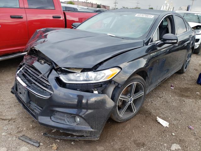 3FA6P0HD2ER174386 - 2014 FORD FUSION SE BLACK photo 2