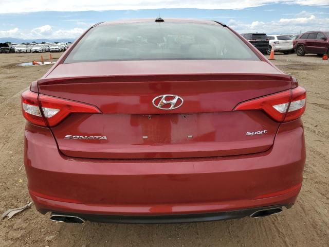 5NPE34AF2GH413817 - 2016 HYUNDAI SONATA SPORT RED photo 6