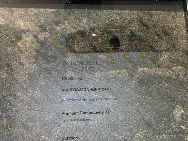 5YJSA1CN9DFP10413 - 2013 TESLA MODEL S أسود صورة 9