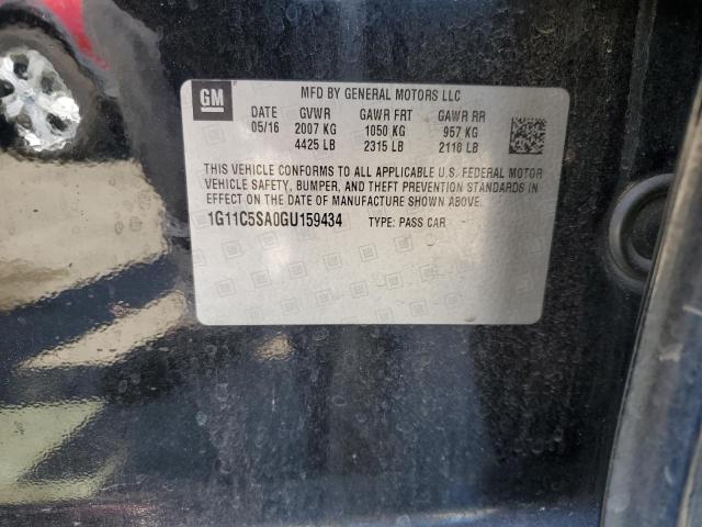 1G11C5SA0GU159434 - 2016 CHEVROLET MALIBU LIM LT Қара фото 13
