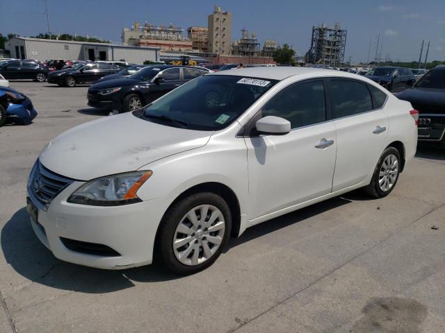 3N1AB7AP4EL653477 - 2014 NISSAN SENTRA S WHITE photo 1