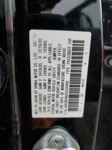 JH4CW2H66CC000442 - 2012 ACURA TSX TECH BLACK photo 12