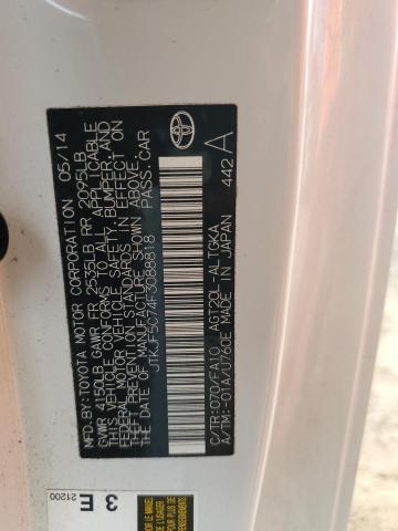 JTKJF5C74F3088818 - 2015 TOYOTA SCION TC WHITE photo 12