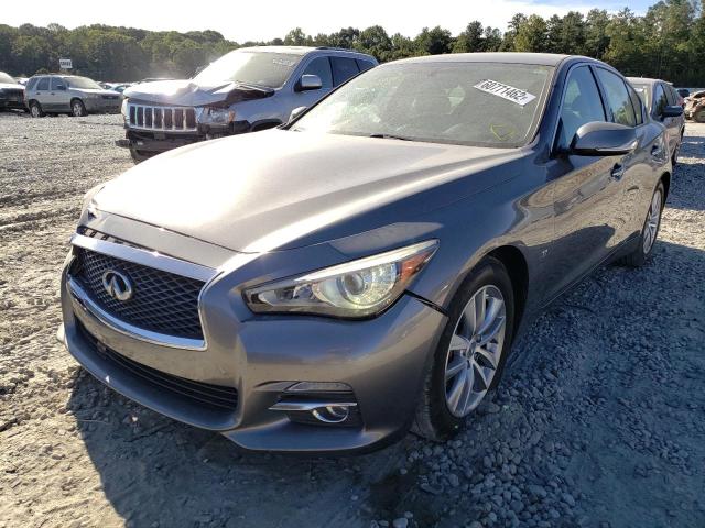 JN1BV7AP4FM336253 - 2015 INFINITI Q50 BASE GRAY photo 2