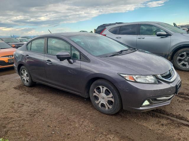 19XFB4F33FE200710 - 2015 HONDA CIVIC HYBRID L GRAY photo 4