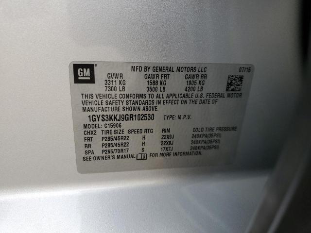 1GYS3KKJ9GR102530 - 2016 CADILLAC ESCALADE ESV PLATINUM ვერცხლისფერი ფოტო 13