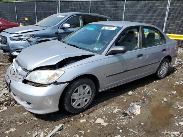 2HGES163X4H584899 - 2004 HONDA CIVIC DX VP SILVER photo 1