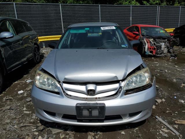 2HGES163X4H584899 - 2004 HONDA CIVIC DX VP SILVER photo 5