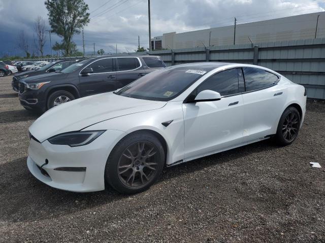 5YJSA1E54NF476955 - 2022 TESLA MODEL S 白色 照片 1