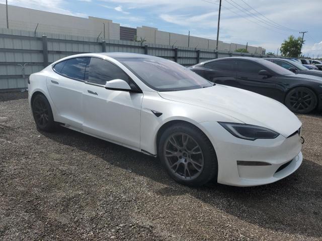 5YJSA1E54NF476955 - 2022 TESLA MODEL S 白色 照片 4