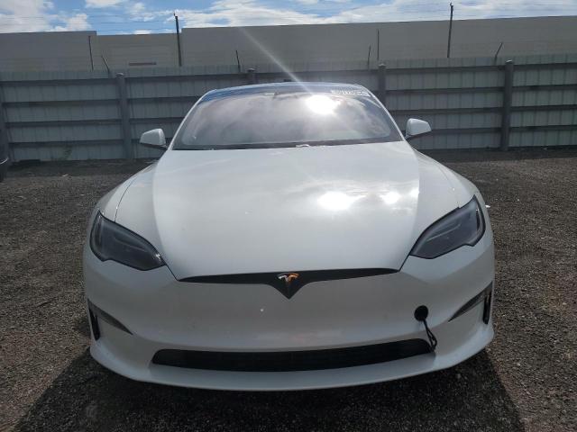 5YJSA1E54NF476955 - 2022 TESLA MODEL S 白色 照片 5