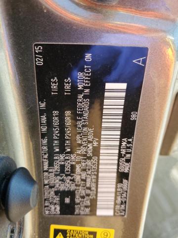 5TDJKRFH1FS135350 - 2015 TOYOTA HIGHLANDER XLE Yaşıl foto 13