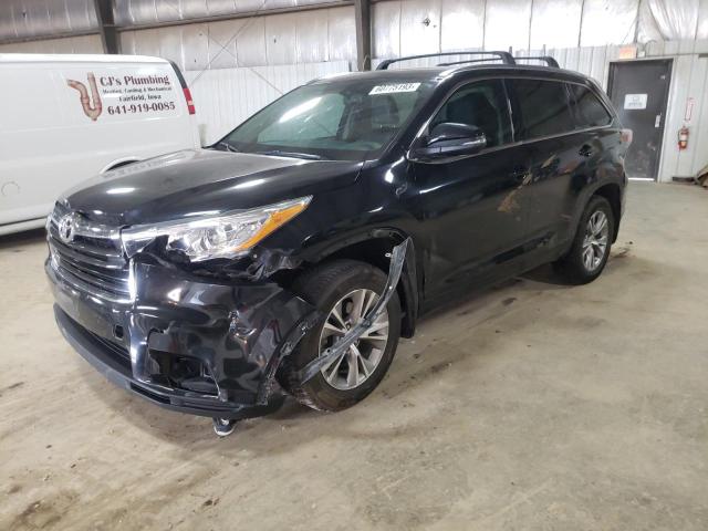 5TDJKRFH5FS187919 - 2015 TOYOTA HIGHLANDER XLE Schwarz Foto 1