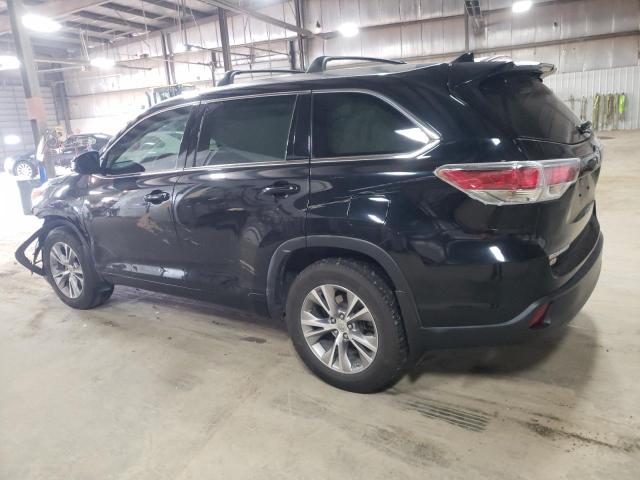 5TDJKRFH5FS187919 - 2015 TOYOTA HIGHLANDER XLE Schwarz Foto 2