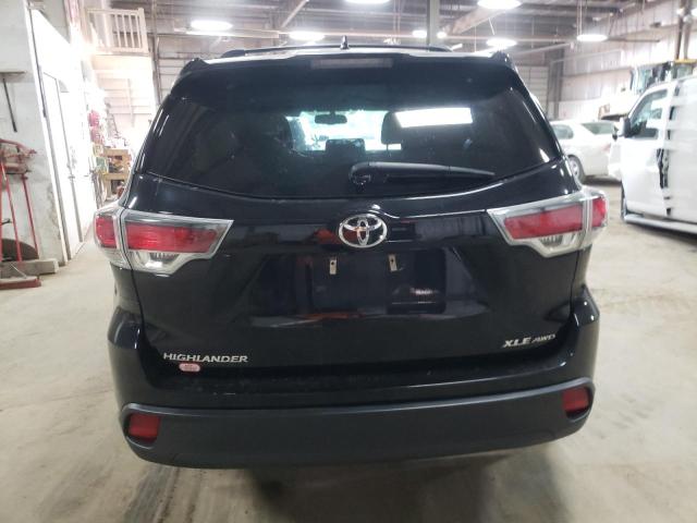 5TDJKRFH5FS187919 - 2015 TOYOTA HIGHLANDER XLE Schwarz Foto 6