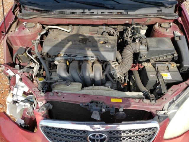 1NXBR32E98Z001673 - 2008 TOYOTA COROLLA CE BURGUNDY photo 11