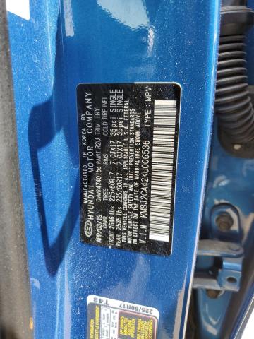 KM8J2CA42KU006536 - 2019 HYUNDAI TUCSON SE BLUE photo 13