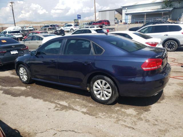 1VWAP7A38CC037606 - 2012 VOLKSWAGEN PASSAT S BLUE photo 2