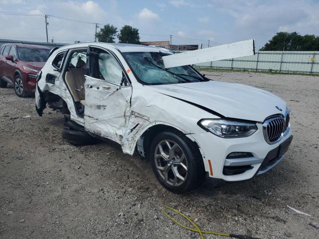 5UXTY3C08M9E84215 - 2021 BMW X3 SDRIVE30I WHITE photo 4