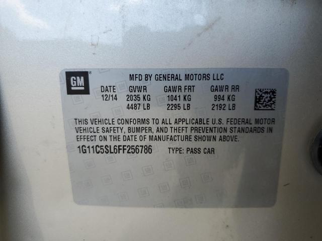 1G11C5SL6FF256786 - 2015 CHEVROLET MALIBU 1LT Beige photo 10