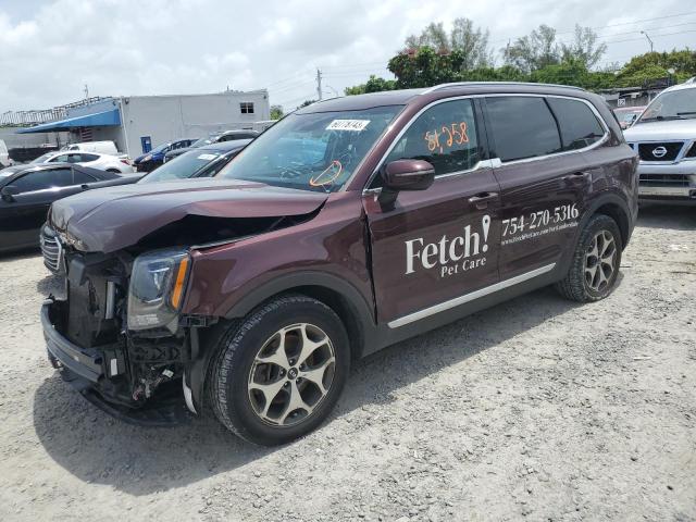 5XYP34HC0MG131862 - 2021 KIA TELLURIDE EX MAROON photo 1